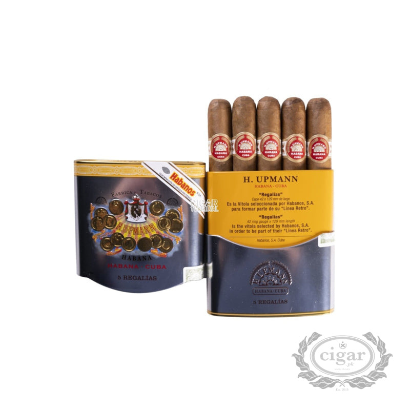 H UPMANN REGALIAS METAL CASE 5 CIGARS