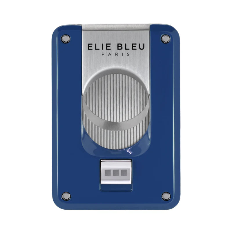 Elie blue CIGAR CUTTER - DOUBLE BLADE - LACQUERED - Bleue très brillant