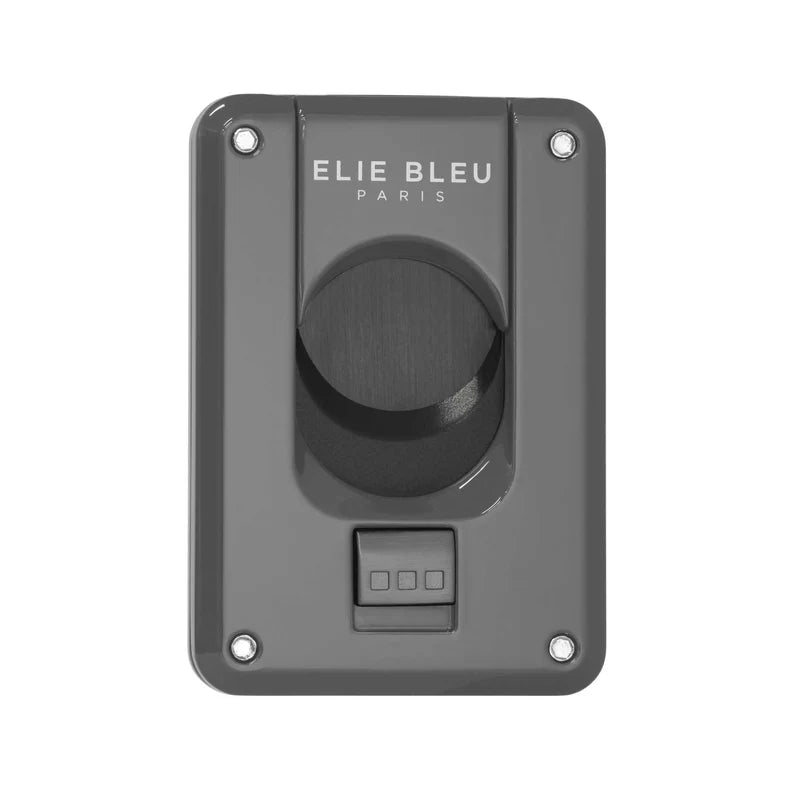 Elie blue CIGAR CUTTER - DOUBLE BLADE - LACQUERED - BLACK BLADES - Grey