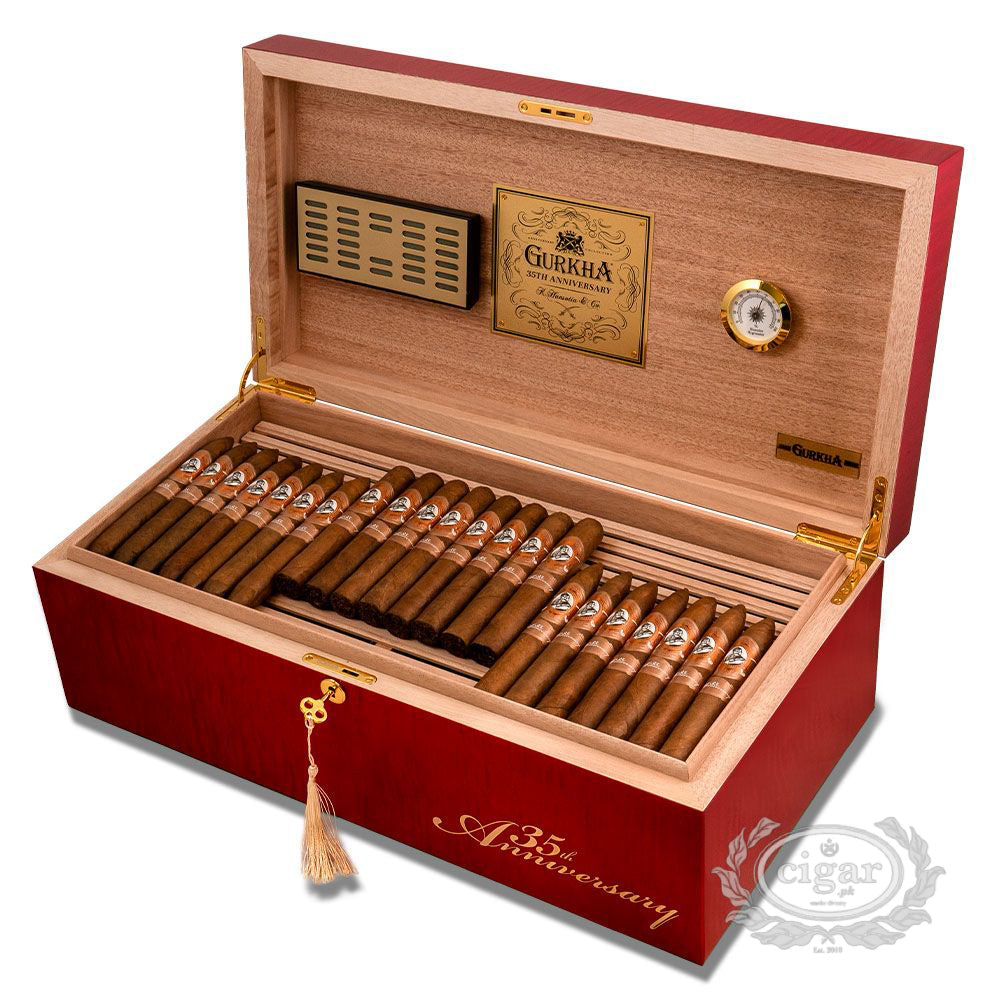 GURKHA 35TH ANNIVERSARY LIMITED EDITION HUMIDOR 75 CIGARS (3 SHAPES)