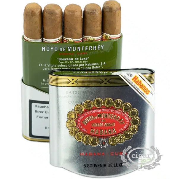 HDM SOUVENIR DE LUXE 5 CIGARS METAL CASE